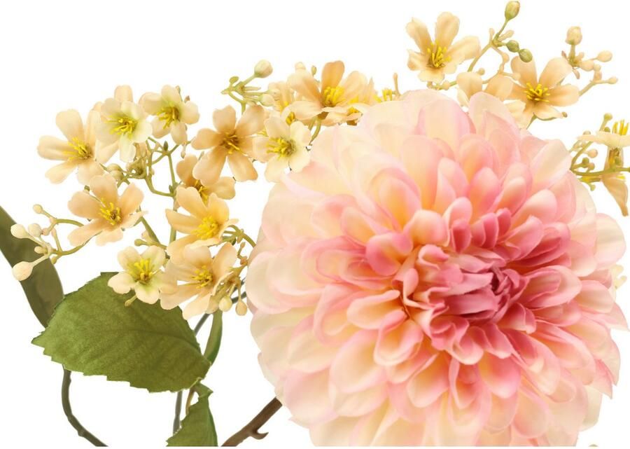 I.GE.A. Kunstbloem Stelenbloemen assortiment dahlia bloes tak zijdenbloem enkele bloem herfst kunstbloemen decoratieve bloemen (2 stuks) - Foto 2