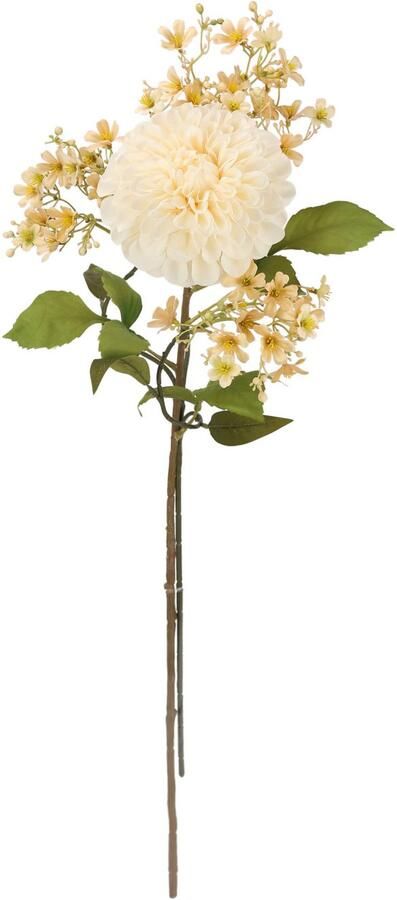 I.GE.A. Kunstbloem Stelenbloemen assortiment dahlia bloes tak zijdenbloem enkele bloem herfst kunstbloemen decoratieve bloemen (2 stuks) - Foto 4