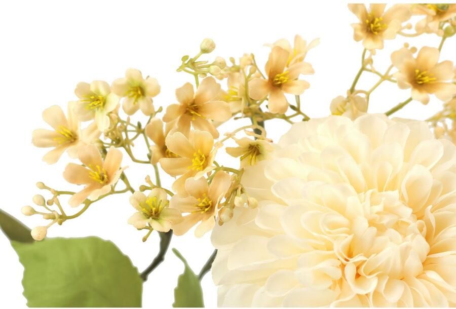 I.GE.A. Kunstbloem Stelenbloemen assortiment dahlia bloes tak zijdenbloem enkele bloem herfst kunstbloemen decoratieve bloemen (2 stuks) - Foto 3