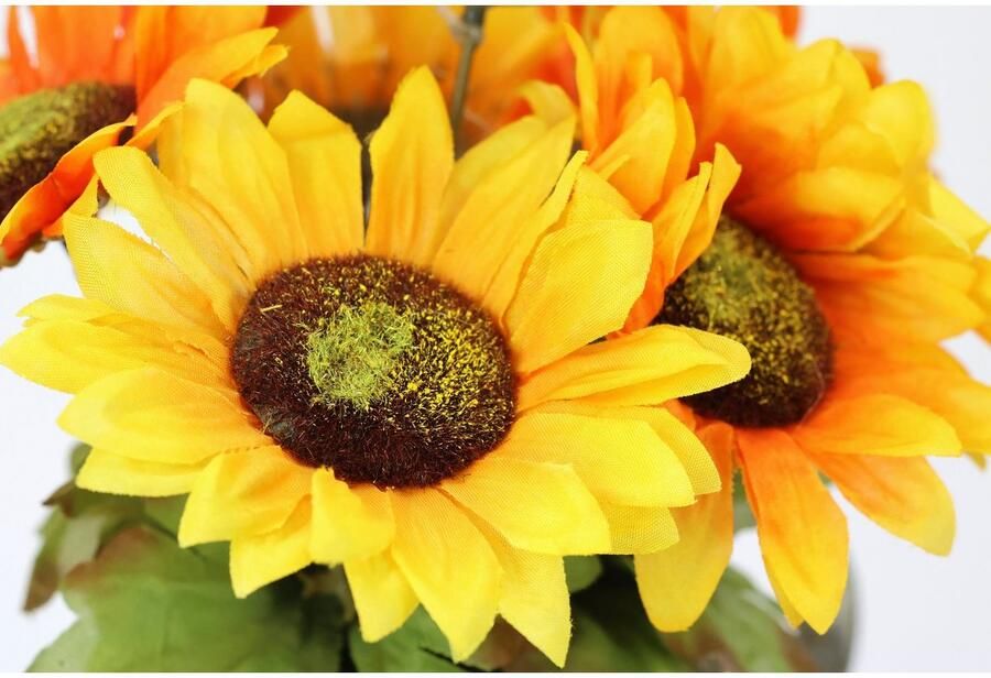 I.GE.A. Kunstbloem Zonnebloemen in gieter Herfstdecoratie herfstbloemen (1 stuk) - Foto 2