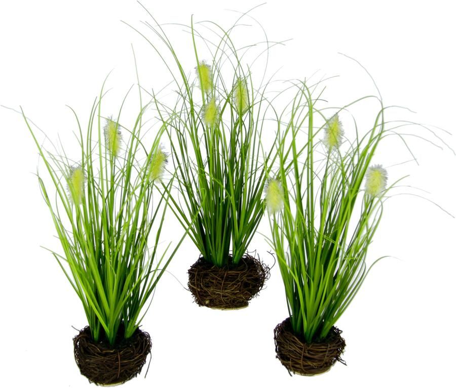 I.GE.A. Kunstgras 'Fuchsschwanz' In het takkennest 3-delige set (3 stuks) - Foto 4