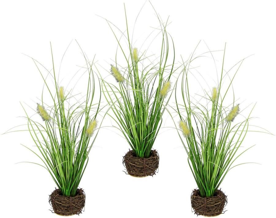 I.GE.A. Kunstgras 'Fuchsschwanz' In het takkennest 3-delige set (3 stuks) - Foto 2