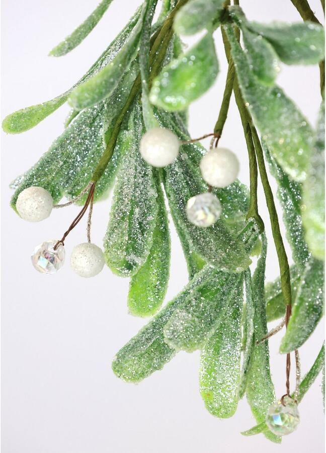 I.GE.A. Kunstguirlande Maretak hanger Met bessen versierde kerstdecoratie deurdecoratie kerstslinger (1 stuk)