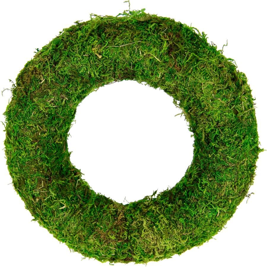 I.GE.A. Kunstkrans Krans van mos en riet wilgenkrans bloemenkrans decoratieve krans (1 stuk) - Foto 2