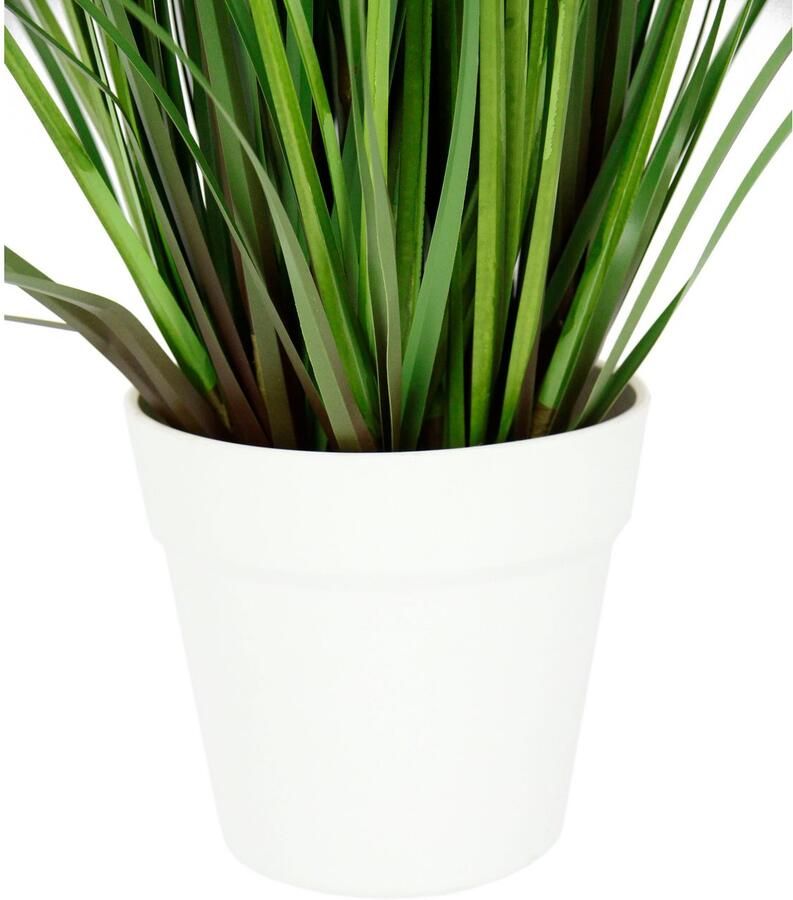 Flair Flower Kunstgras Struik in Pot Kunstplant Decoratief Gras Kunstgras Plant Siergras Graspluim Struik Decoratie Grassen Lente Bank Gras Riet Bruiloft Decoratie Decoratieve Plant Groen 43x20x20cm - Foto 3