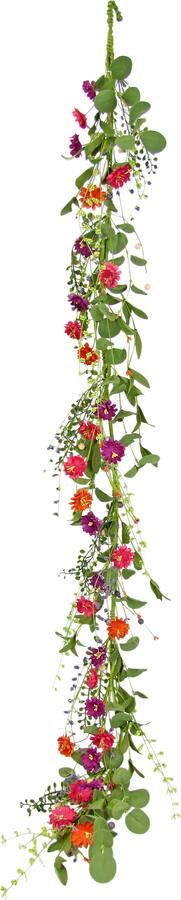 I.GE.A. Kunstplant Kunstmatige bloementak Madeliefje margriet slinger decoratie tak wijnstok - Foto 4