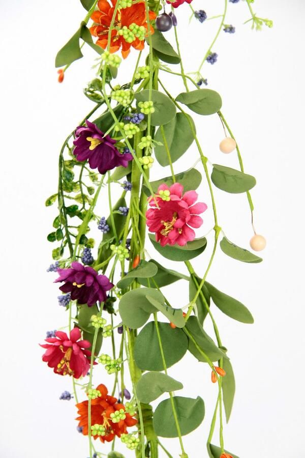 I.GE.A. Kunstplant Kunstmatige bloementak Madeliefje margriet slinger decoratie tak wijnstok - Foto 2