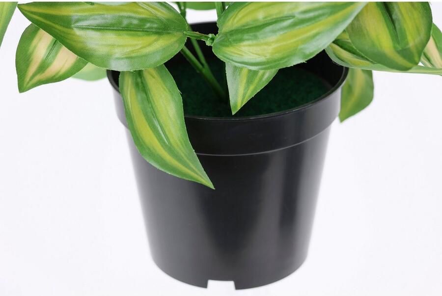 I.GE.A. Kunstplant Kunstmatige tradescantia met pot decoratie groene plant kamerplant Efeu rank Tradescantia hanger Efeu decoratieve plant zijdenplant kunstbloem (1 stuk) - Foto 3