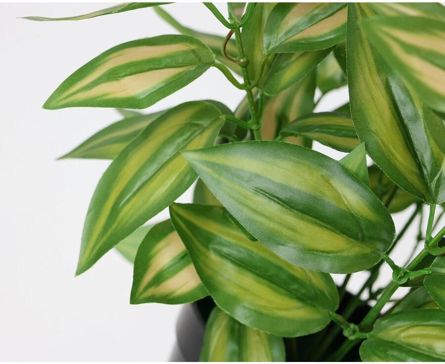 I.GE.A. Kunstplant Kunstmatige tradescantia met pot decoratie groene plant kamerplant Efeu rank Tradescantia hanger Efeu decoratieve plant zijdenplant kunstbloem (1 stuk)