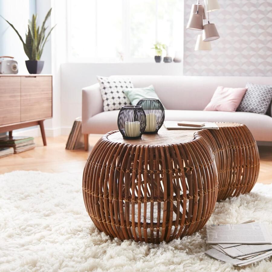 SIT Salontafel Rotan vintage 120 80 cm in niermodel shabby chic vintage - Foto 2