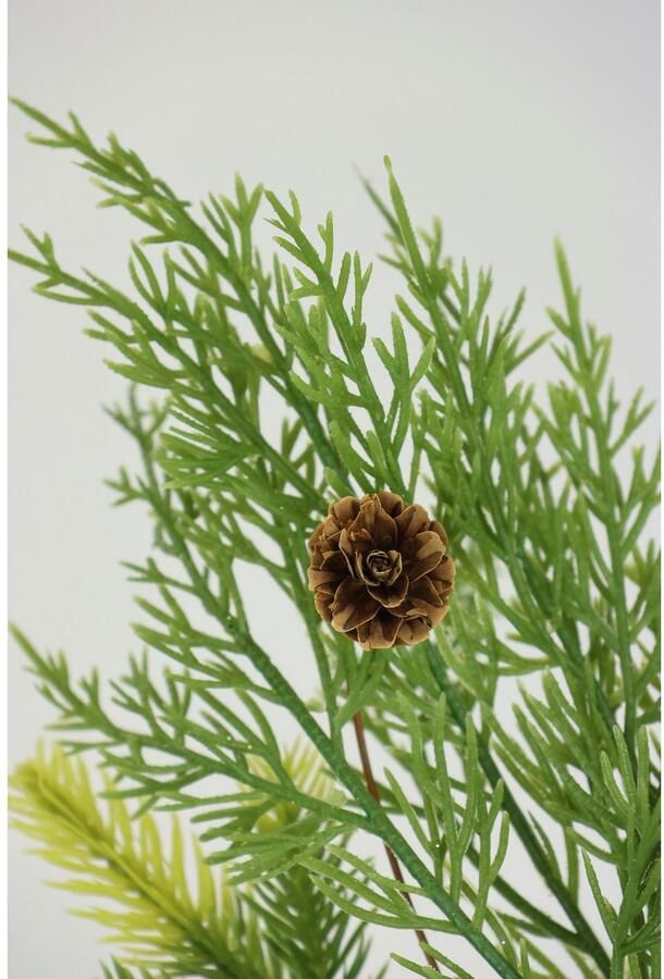 I.GE.A. Kunsttak Kersttak den bessen klimop thuja set van 2 kunstmatige tak bloem kerstdecoratie decoratieve tak decoratie (2 stuks) - Foto 3