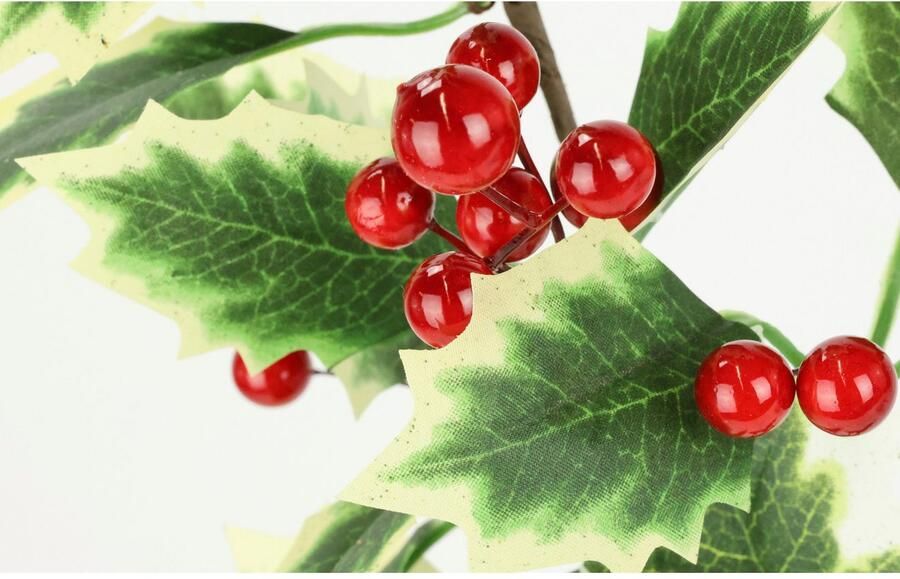 I.GE.A. Kunsttak Kunstmatige hulsttak bessentak 3-delig set Decoratieve tak decor voor slinger krans kerstdecoratie (3 stuks) - Foto 2