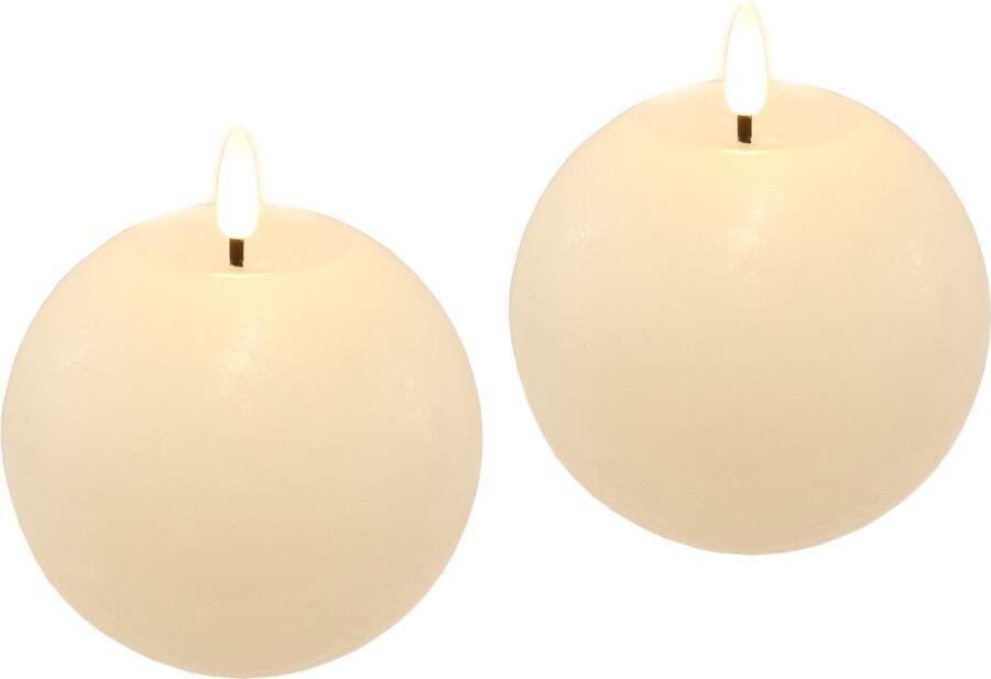 I.GE.A. Led-kaars LED echte waskaars 2-pack Met timer flikkerende stompkaars adventskaarsen adventskrans - Foto 2