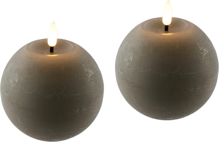 I.GE.A. Led-kaars LED echte waskaars 2-pack Met timer flikkerende stompkaars adventskaarsen adventskrans