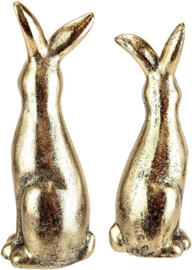 I.GE.A. Paashaas Haas paar Pasen Decoratiefiguur paasdecoratie paasfiguur (set 2 stuks)