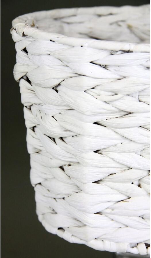 I.GE.A. Plantenbak Pot van waterhyacint 2-delig set waterhyacint vaas bloempot gevlochten bloempot vaas mand - Foto 2