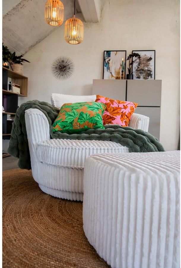 I.GE.A. Siervaas Bloemenvaas van keramiek geribbeld cilinder vorm mat glanzend Keramische vaas decoratie vaas voor bloemen takken en kunstbloemen (1 stuk) - Foto 3