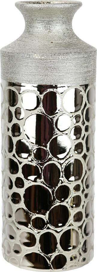 I.GE.A. Tafelvaas Vaas van keramiek Keramische vaas bloemenvaas cilindrisch bloemen decoratieve vaas decoratie bruiloft decoratie (1 stuk) - Foto 2