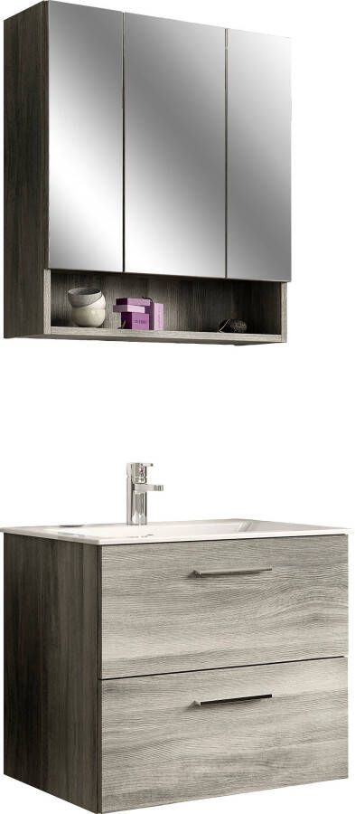 INOSIGN Badkamerserie LECCE Badkamermeubel breedte 60 cm inclusief spiegelkast en wasbak (set 2-delig) - Foto 9