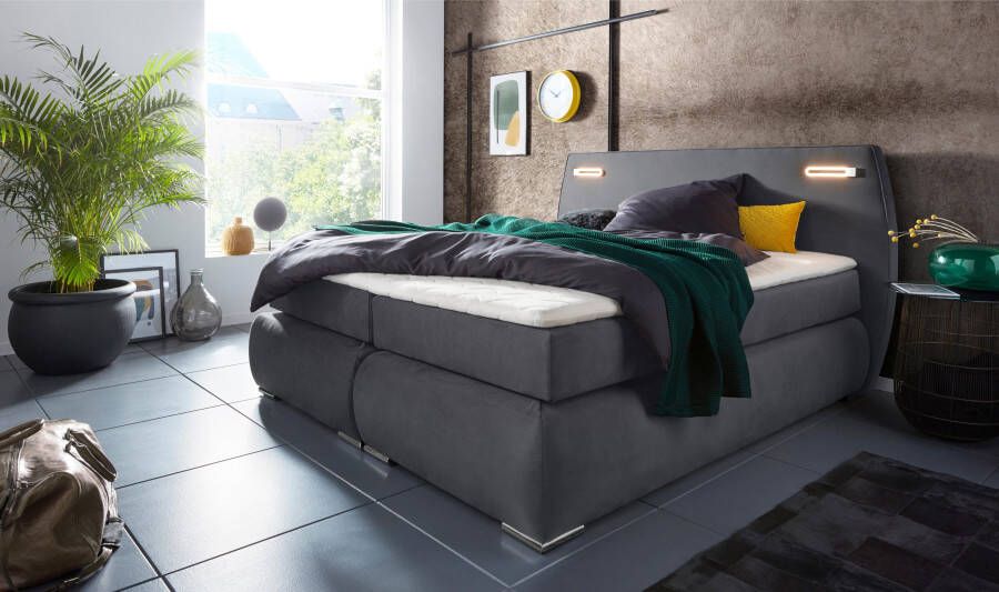 INOSIGN Boxspring Black & white incl. ledverlichting 3 hardheden - Foto 10