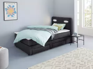 INOSIGN Boxspring Luan met laden ledverlichting en topmatras in breedte 120 cm en 180 cm te bestellen in verschillende hardheden te kiezen.