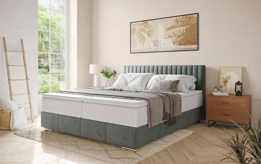 INOSIGN Boxspring Thor met bedbodem incl. matras topverkoper Topmatras en sierkussen in verschillende hardheden beschikbaar