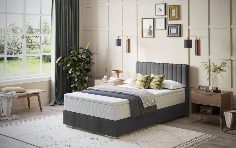 INOSIGN Boxspring Thor met bedbodem incl. matras topverkoper Topmatras en sierkussen in verschillende hardheden beschikbaar