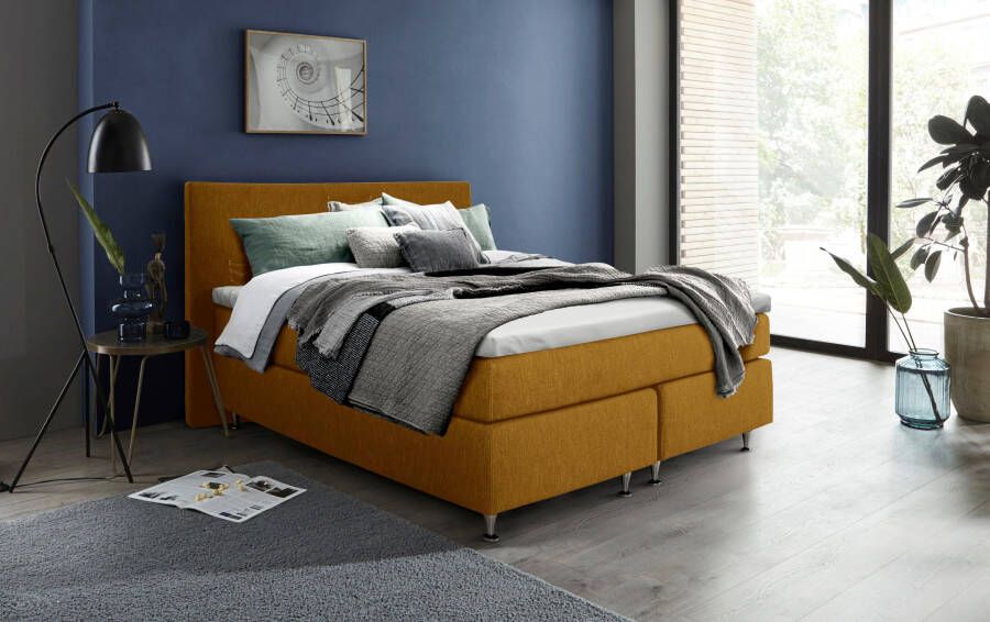INOSIGN Boxspring Zahara incl. topmatras bijzondere highlight: opgestikte jeanszakken look - Foto 9