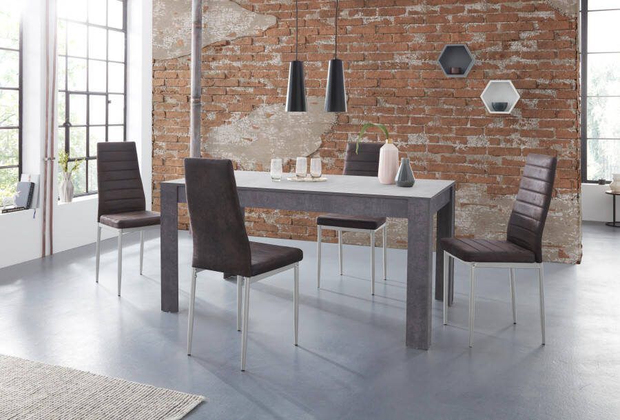 INOSIGN Eethoek Lynn160 Kate Tafel met 4 stoelen (set 5-delig)