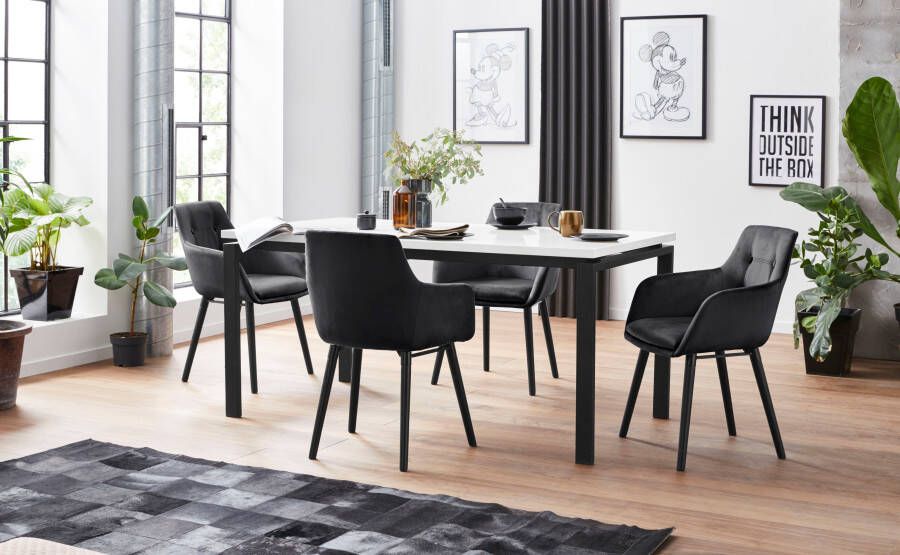 INOSIGN Eethoek Bradford met 4 stoelen (set 5-delig) - Foto 6