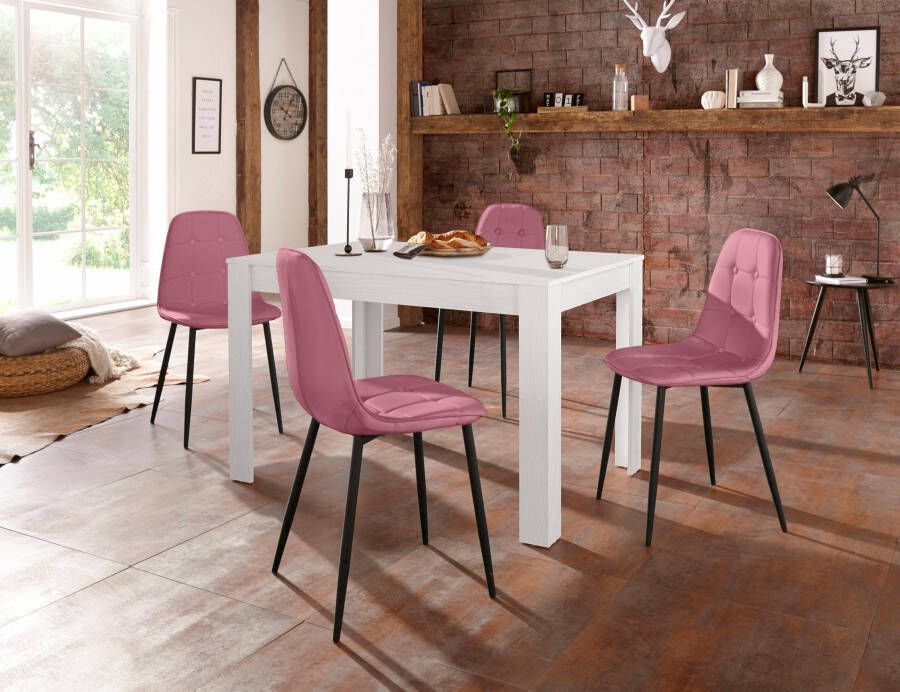 INOSIGN Eethoek met eettafel 120 cm breed (set 5-delig) - Foto 4