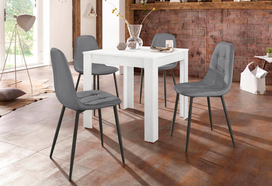 INOSIGN Eethoek met eettafel 80 cm breed (set 5-delig) - Foto 4