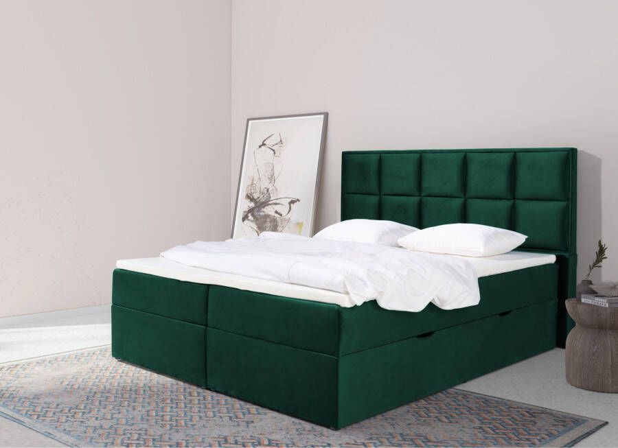 INOSIGN Gestoffeerd bed Isra Inclusief pocketveringsmatras en topmatras (4-delig) - Foto 6