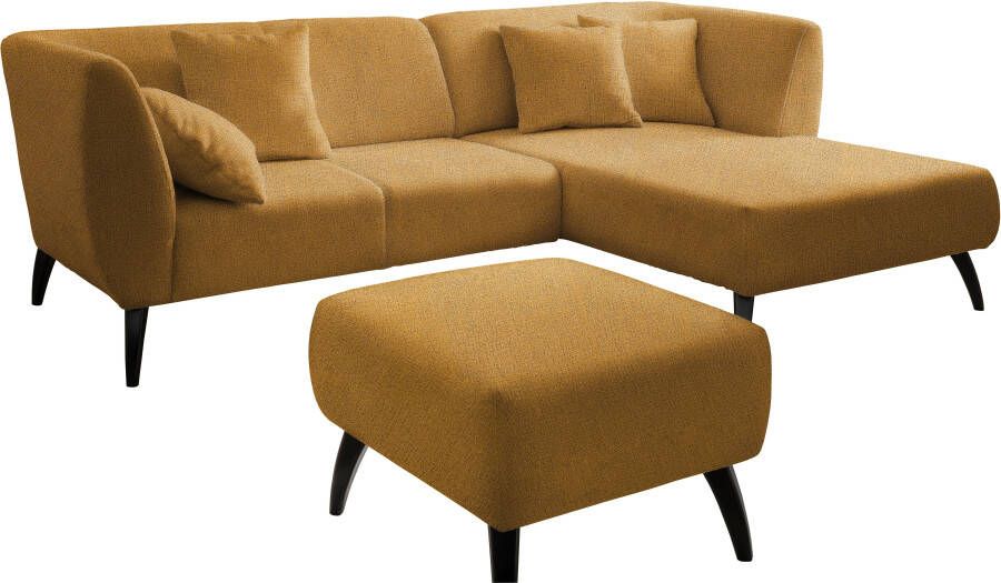 INOSIGN Hoekbank Colori gestoffeerde meubelen met tijdloos elegante rugleuning. L-vorm