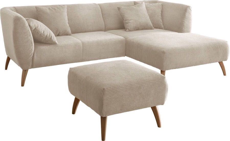 INOSIGN Hoekbank Colori gestoffeerde meubelen met tijdloos elegante rugleuning. L-vorm