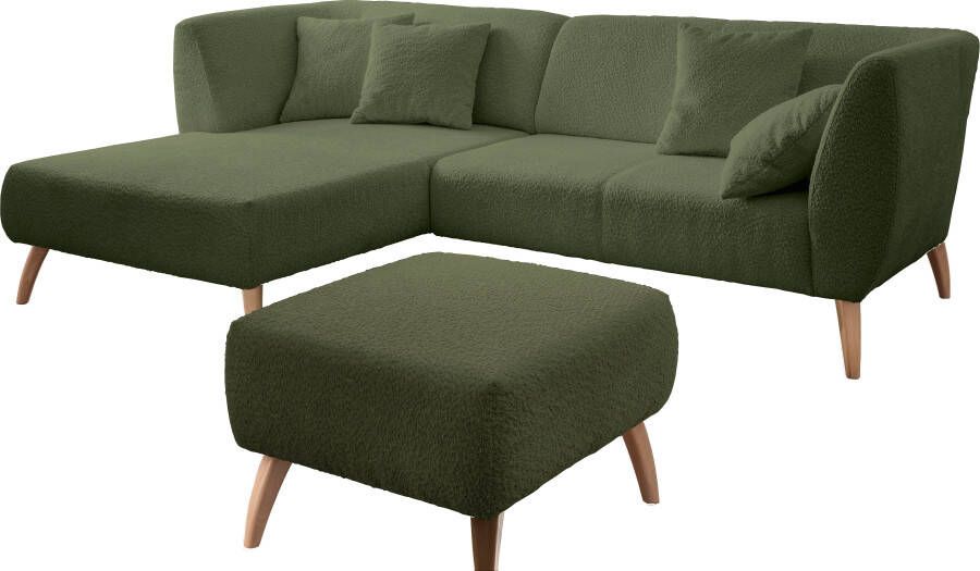 INOSIGN Hoekbank Colori gestoffeerde meubelen met tijdloos elegante rugleuning. L-vorm