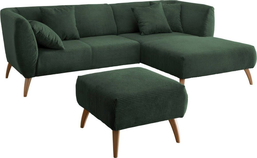 INOSIGN Hoekbank Colori gestoffeerde meubelen met tijdloos elegante rugleuning. L-vorm