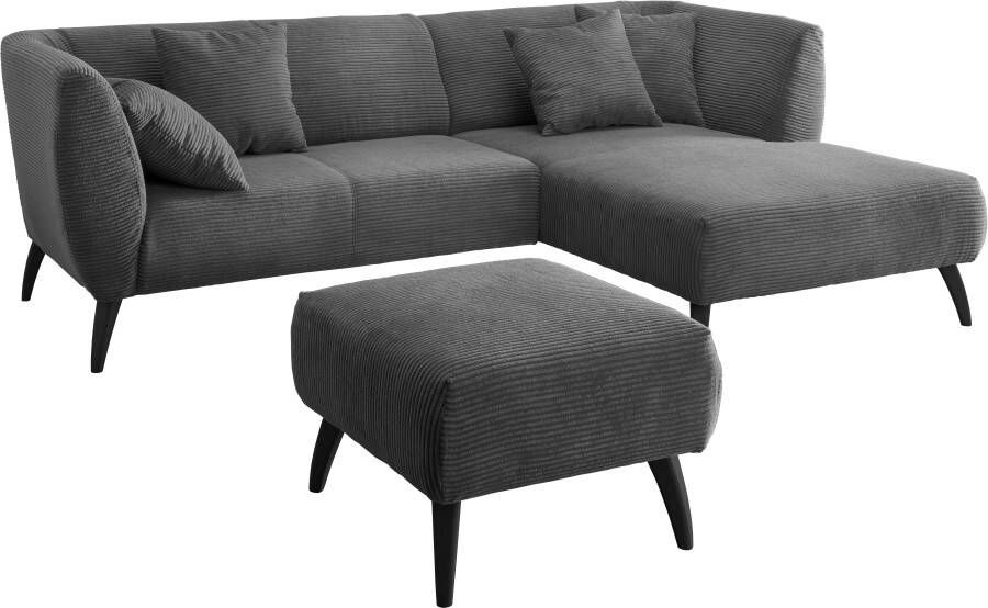 INOSIGN Hoekbank Colori gestoffeerde meubelen met tijdloos elegante rugleuning. L-vorm