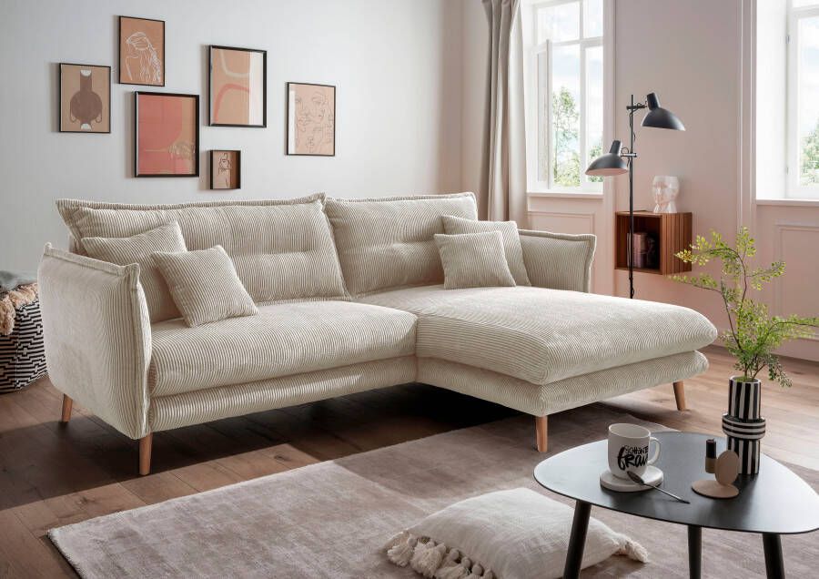 INOSIGN Hoekbank Lazio modern en comfortabel smalle armleuningen geweldige detailafwerking - Foto 7