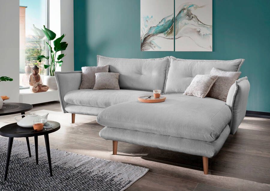 INOSIGN Hoekbank Lazio modern en comfortabel smalle armleuningen geweldige detailafwerking - Foto 8