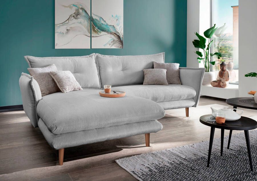 INOSIGN Hoekbank Lazio modern en comfortabel smalle armleuningen geweldige detailafwerking - Foto 8