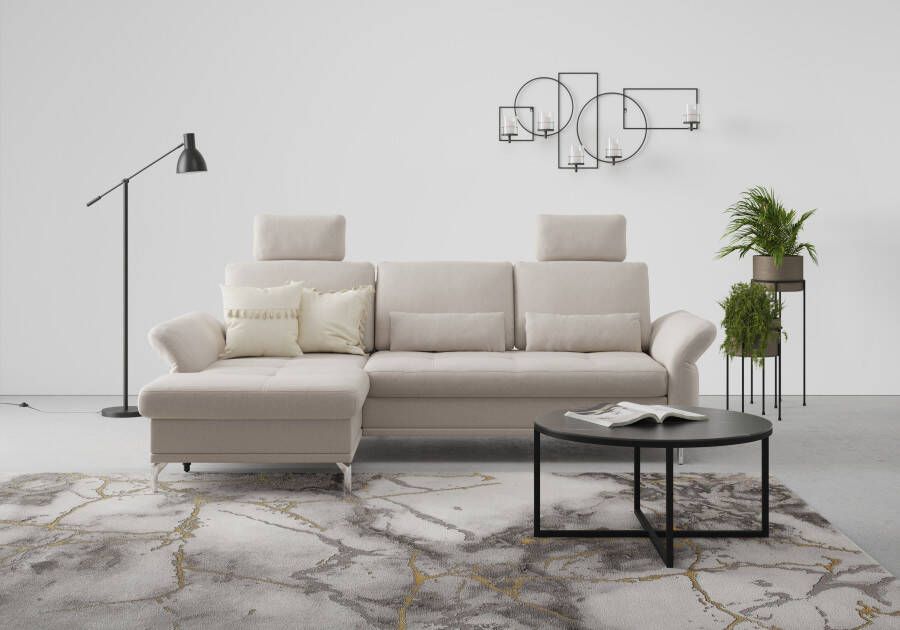 INOSIGN Hoekbank Palm Beach L-vorm Binnenvering met zitdiepteverstelling naar keuze met slaapfunctie