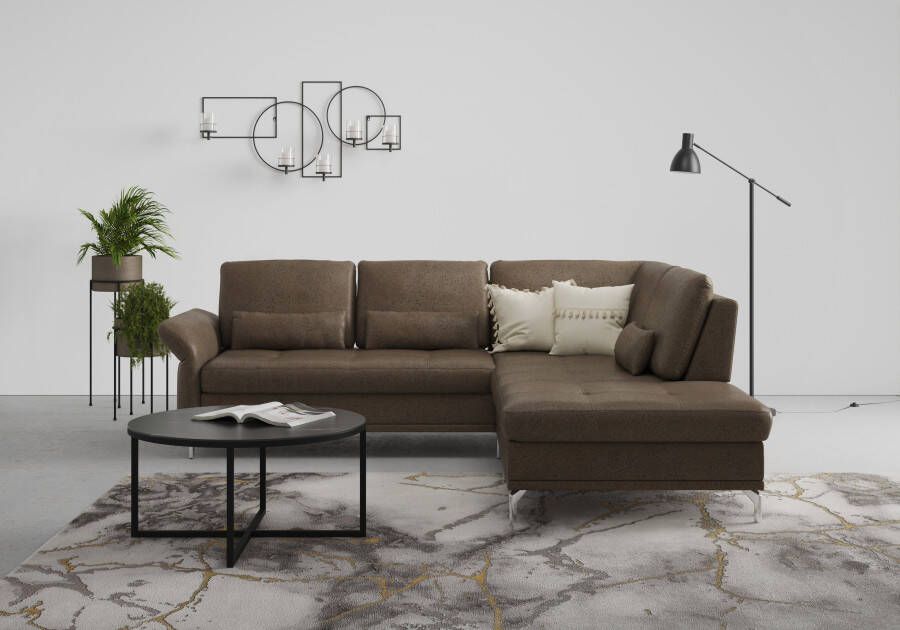 INOSIGN Hoekbank Palm Beach L-vorm Binnenvering met zitdiepteverstelling naar keuze met slaapfunctie