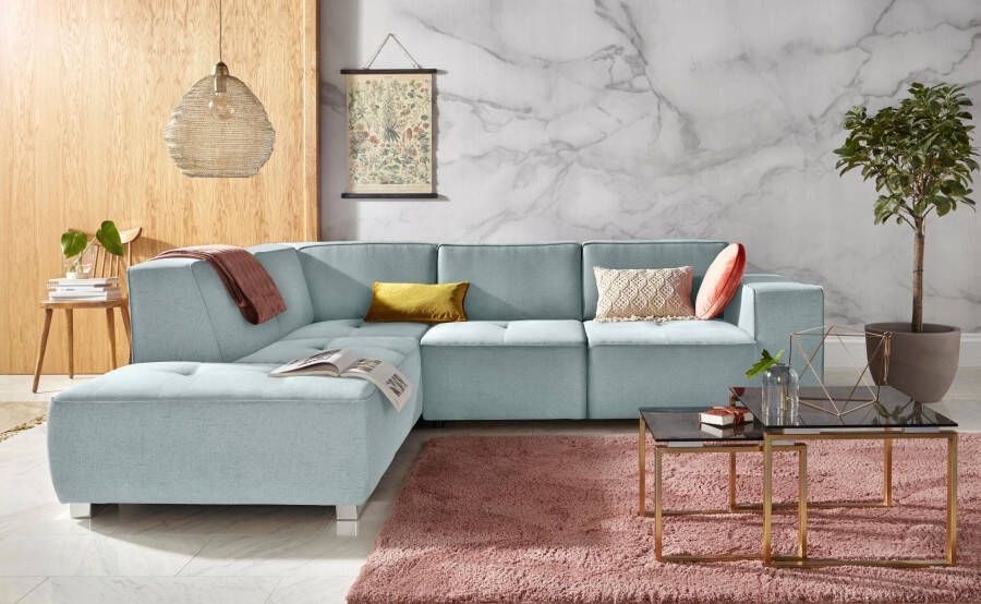 INOSIGN Hoekbank Sapporo L-vorm naar keuze slaapfunctie of verstelbare zitdiepte binnenvering - Foto 8