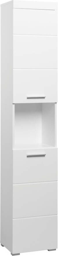 Welltime Hoge kast Avena Badkamer hoge kast met open vak 2 deuren en 2 planken - Foto 14