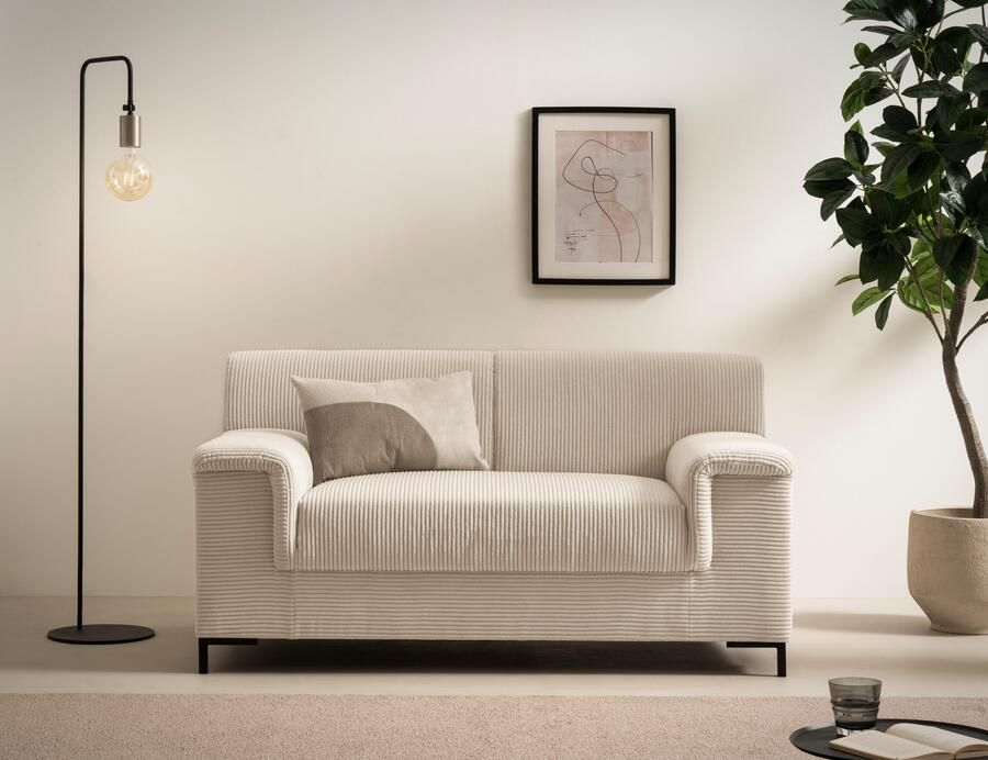 INOSIGN 1 5-zits Jamie 2 BxDxH: 144x81x76 cm ook in Cord tijdloos modern met comfortabel verend systeem - Foto 2