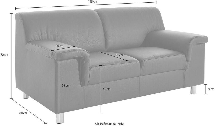 INOSIGN 1 5-zitsbank Jamie bank met compacte afmetingen voor kleine ruimtes breedte 145cm - Foto 1