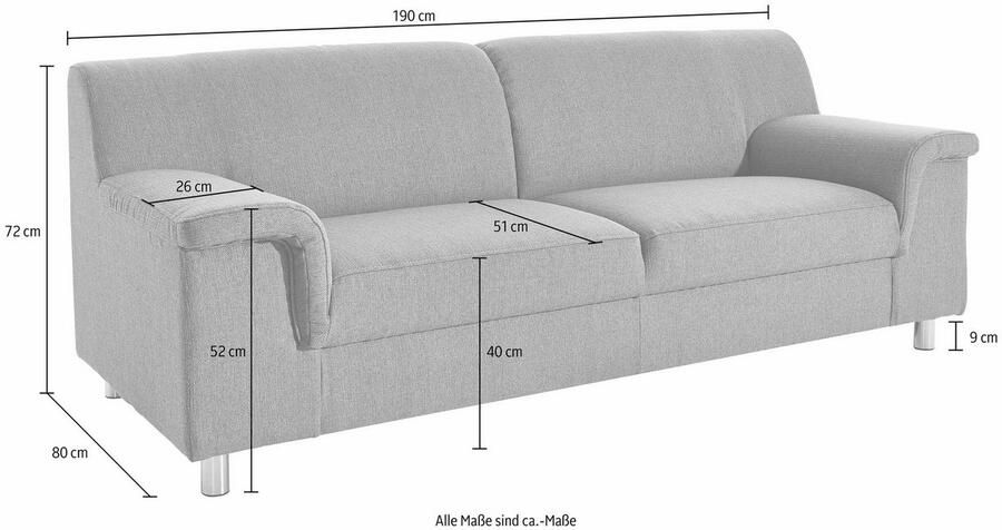 INOSIGN 2 5-zitsbank Jamie tijdloos elegant helder design comfortabel