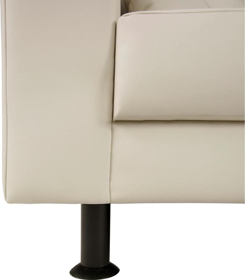 INOSIGN 2-zitsbank Bengo met stiksels in de zitting en de rugleuning incl. sierkussen