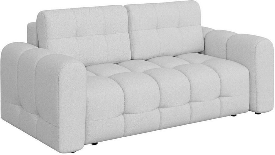 INOSIGN 2-zitsbank Manilla trendy stiksels 2 rugkussens B D H 195 107 91 cm met golfondersteuning in verschillende materialen en kleuren